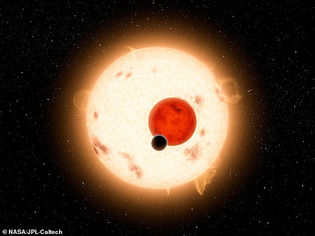 Impressão artística do exoplaneta Kepler-16b, o planeta mais 