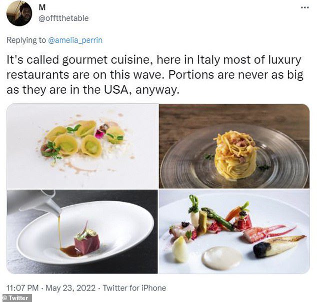 O outro lado: entre os haters estava um italiano, que explicou que o prato era da cozinha gourmet, de um restaurante requintado e 