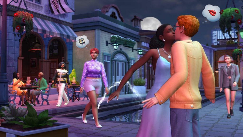 4 novos conjuntos de Sims agitando as noites, para Sims adultos e crianças
