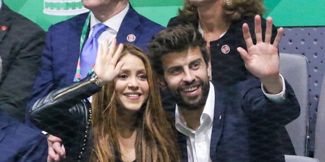 Shakira e Gerard Piqué participam da final da Copa Davis no Caja Magica em 24 de novembro de 2019 em Madri, Espanha.