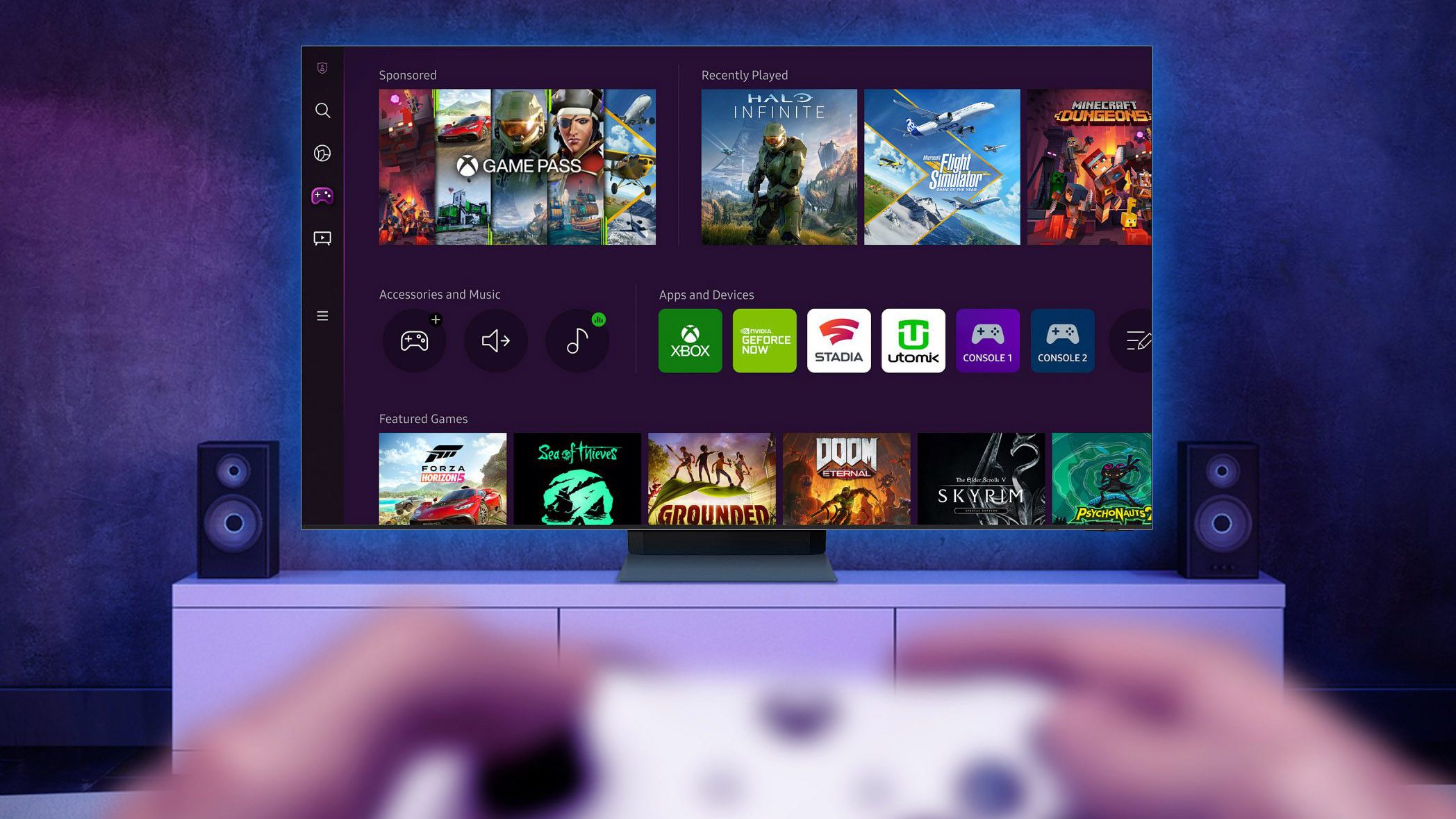 Aplicativo de TV para jogos Samsung Xbox Cloud