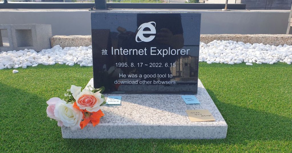 Veja a lápide do Internet Explorer se espalhar muito rapidamente na Coreia do Sul