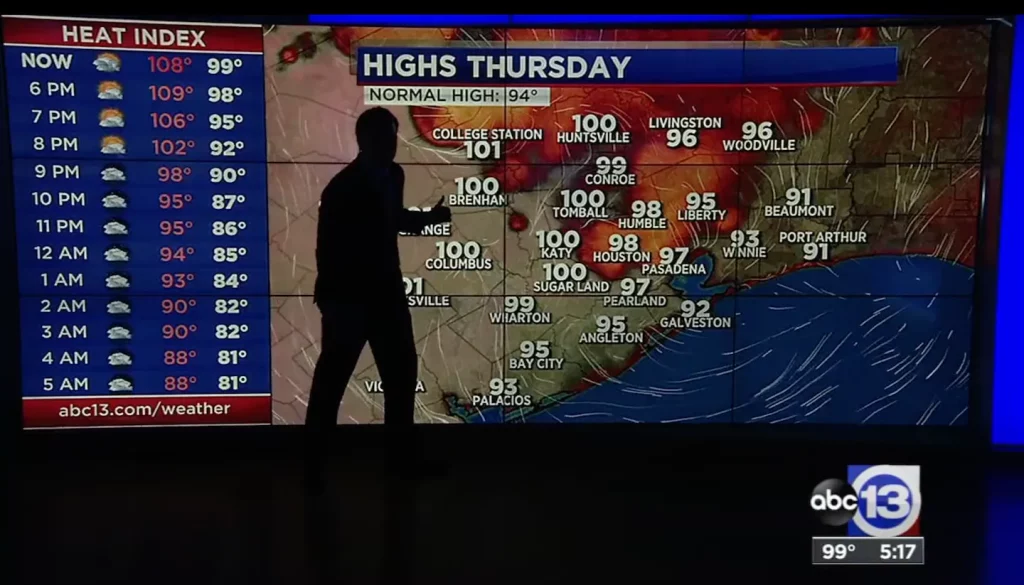 Energia pisca quando um meteorologista do Texas diz que uma onda de calor pode causar interrupções