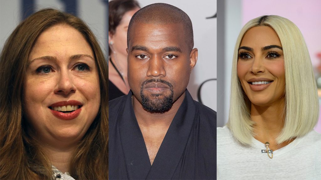 Chelsea Clinton removeu a música de Kanye West de sua playlist em apoio a Kim Kardashian