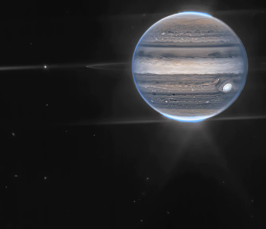 Imagens impressionantes de Júpiter mostradas pelo Telescópio James Webb da NASA
