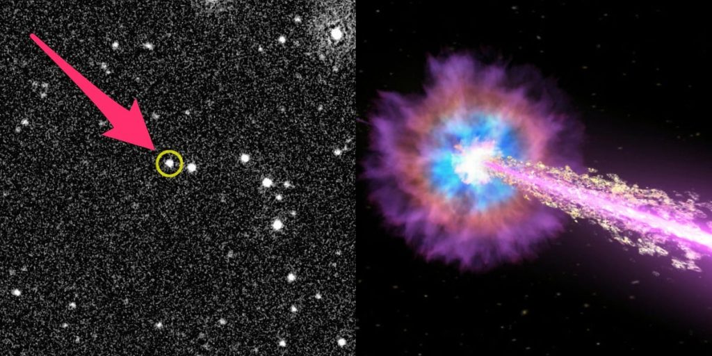 Imagens da NASA mostram a explosão mais brilhante já registrada
