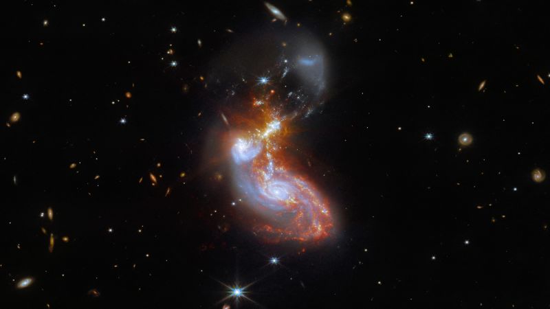 A dança das galáxias fundidas capturada na nova imagem do Telescópio Webb
